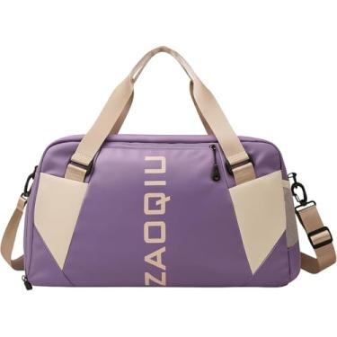 Imagem de Bolsa Mala de Mão 10kg Viagem Academia Bordo Grande Avião – Compartimento para Tênis, Área Seca e Molhada, Alça Ajustável, Ideal para Viagens e Academia (Roxo)