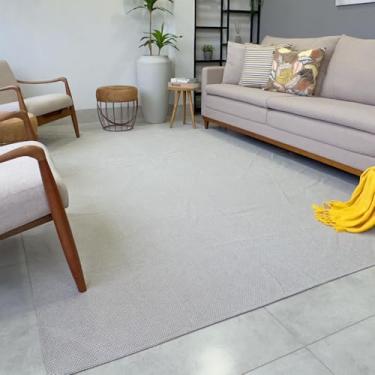 Imagem de Tapete Retangular para Sala, 200x300cm, Felpa Baixa, Antiderrapante, Decorativo (Bege Mesclado)