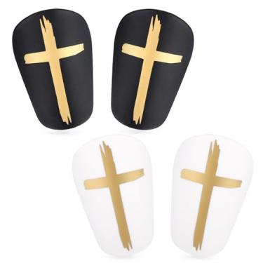 Imagem de 2 Pares Mini Caneleiras de Futebol, Premium 10x6cm Caneleiras de Proteção para Futebol Cruzado Perna Esportivo Protetor para Adolescentes e Adultos