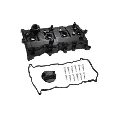 Imagem de Hihaha Tampa da válvula do motor da árvore de cames com kit de parafusos de vedação válvula PCV e tampa de óleo NO.13264JA00A/13270JA00A para Nissan Altima 2.5L 2007-2013 Material durável