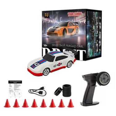 Imagem de MindXplore 1/43 Scale RC Mini Drift Car, 2.4GHz Full Proportional 4WD Remote Control Racing Cars Model with Lights, Li-po Battery 15KM/H and 30 Minutes Runtime (RTR) - Gyro Version