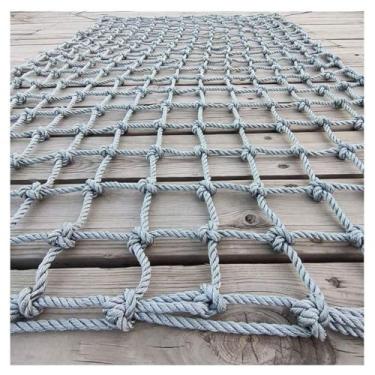 Imagem de Redes de proteção para varanda rede de segurança infantil escada capa anti-queda rede de corda de escalada parede (10 mm-12 cm, 2 x 6 m/2 x 69 pés)