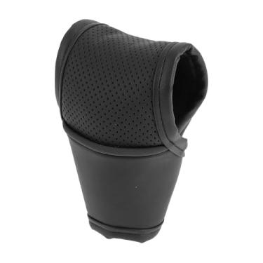 Imagem de Capa universal para manípulo de mudança de marchas protetor de manípulo automotivo manual couro 1 peça antiderrapante preto