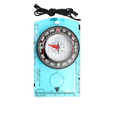Imagem de Bússola de orientação, caminhada, mochila, bússola avançada, navegação de acampamento, bússola de escoteiro, bússola de campo profissional para leitura de mapas, azul