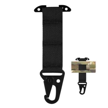 Imagem de Clipe de cinto de montagem em T, largura da faixa de 2,5 cm, clipe de cinto, mosquetão para pendurar com gancho de metal, acessórios de cinto de batalha para mochila, colete e luvas de cinto