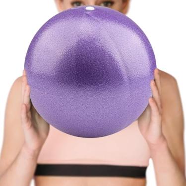 Imagem de Bola de exercício pequena, anti-explosão, antiderrapante, 23 cm com canudo inflável, mini bolas de pilates, ideal para ioga, exercício, pilates, alongamento do núcleo, fitness