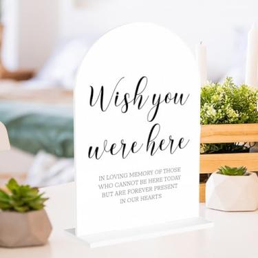 Imagem de Placa de mesa de memória placa de casamento para recepção de casamento e decoração de festa de evento - Design de acrílico premium para ocasiões especiais - 12 x 17 cm