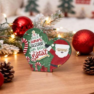 Imagem de Kit Coração MDF Natalino para Lembrancinhas - Deliparts, Modelo 3, Kit