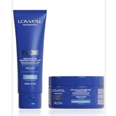 Imagem de kit IT Blond Shampoo e Máscara Matizadora Profissional para Cabelos Loiros, Kit com 2 Produtos, 240ml e 240g