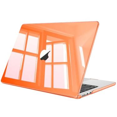 Imagem de Fintie Capa para MacBook Air 13,6 polegadas A3240 A3113 A2681 (versão 2022 2023 2024 2025) - Capa protetora de encaixe rígido para MacBook Air 13 polegadas M2 M3 M4 Chip (Cósmico Laranja)