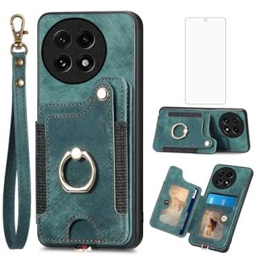 Imagem de Asuwish Capa de telefone para OnePlus 13 5G capa carteira com protetor de tela de vidro temperado e alça de pulso RFID suporte para cartão de crédito anel acessórios para celular OnePlus13 One Plus13