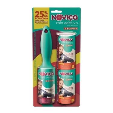 Imagem de 2X Rolo Adesivo Bt203 Com 2 Refis Noviça