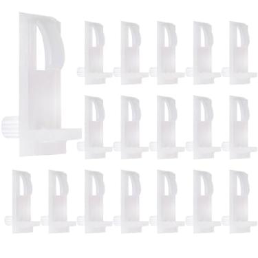 Imagem de LUORNG 20 peças de pinos de suporte de prateleira de plástico pinos de travamento retangulares para 1/4 furos e prateleiras de 5/8 de espessura, estacas de suporte de prateleira de capacidade de carga