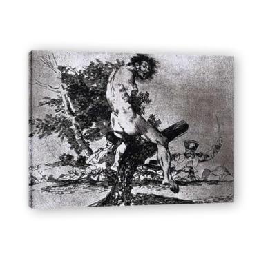 Imagem de This Is WorseFrancisco De Goya Impressão em tela romântica espanhola - Obra-prima do influente pintor romântico 69,8 x 91 cm emoldurado