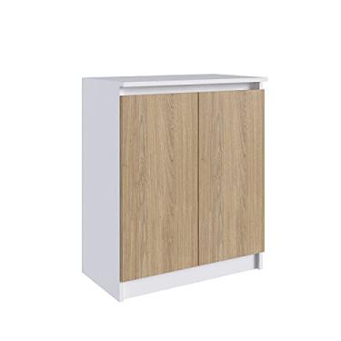 Imagem de ARMÁRIO BAIXO 2 PORTAS BRANCO/MACADAMIA M.COM
