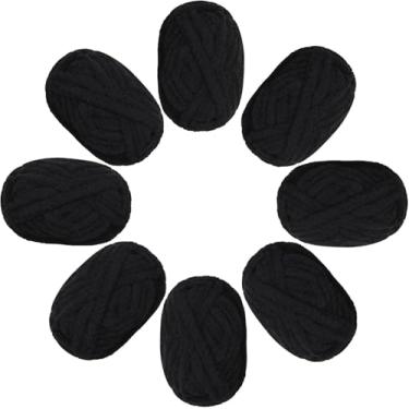 Imagem de Cobertor de fio grosso grosso, peso Aeelike nº 8, fio grosso extra jumbo para tricô à mão, pacote com 8 (200 m 1,814 g), fios gigantes de chenille macios super volumosos sem nós para crochê de malha