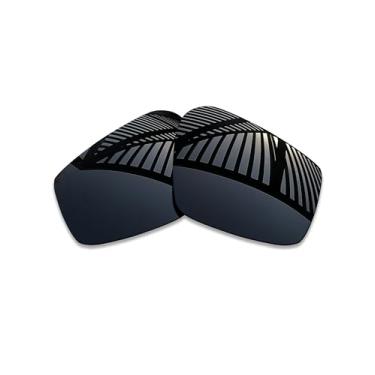 Imagem de MYCOURAG Lentes de reposição polarizadas com proteção UV para óculos de sol Oakley Massillon – Preto sólido polarizado
