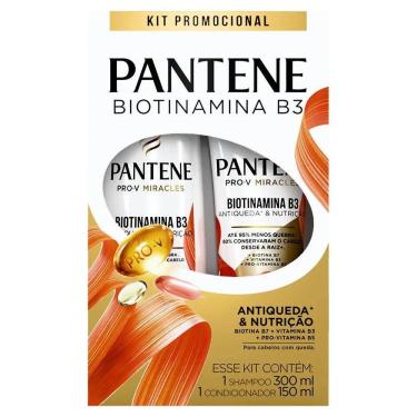 Imagem de Pantene Kit Shampoo 300Ml + Condicionador 150Ml Biotinamina