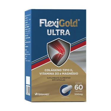 Imagem de Flexigold Ultra Colágeno Tipo II - 60 Cápsulas - Herbamed-Unissex