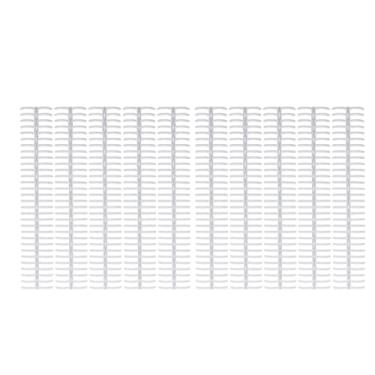 Imagem de Pente de encadernação de plástico espinhos 30 anéis comprimento personalizável profissional de alta capacidade para cadernos de folhas soltas diários calendários de mesa 19 mm (Transparente)