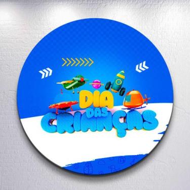 Imagem de Festa Infantil Decoração Dia Das Crianças Painel Capa Sublimada Redond
