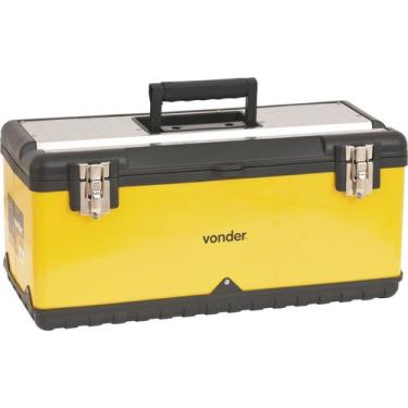 Imagem de Caixa Metálica Ferramentas Baú 590x285x270mm Bandej Vonder