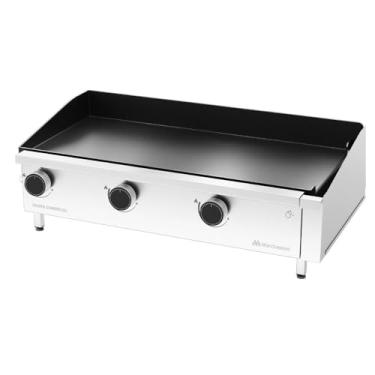 Imagem de Chapa para Lanches a Gás Linha Comercial 80 x 40 cm 3 Queimadores Marchesoni