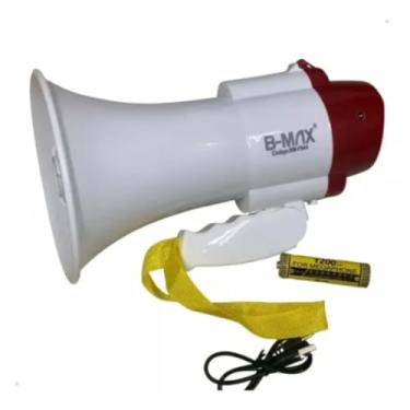 Imagem de Megafone Profissional Portátil Recarregável - Amplificador de Voz de Alta Potência, Função Sirene, Gravação de Áudio e Bateria de Lítio de Longa Duração