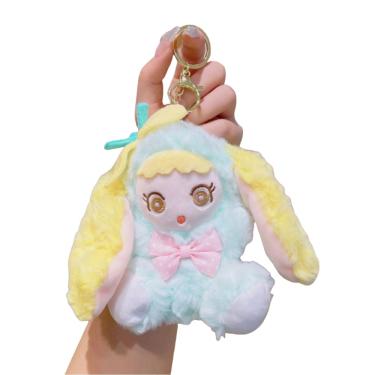 Imagem de Chaveiro Plush Bunny Cute Green Rabbit Doll Chaveiro