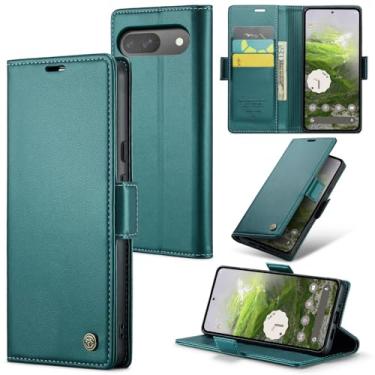 Imagem de XKchatpt Capa carteira para Google Pixel 9/9 Pro, capa de couro PU com [bloqueio RFID] [suporte de cartão] [função de suporte] capa protetora à prova de choque para celular Google Pixel 9/9 Pro (verde