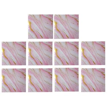 Imagem de Placa Adesiva Marmore 3D Kit 10 uni Papel de Parede Autocolante Obra Reforma Casa Banheiro Cozinha Ambiente Moderno