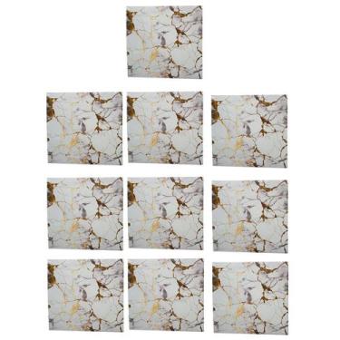 Imagem de Placa Adesiva Marmore 3D Kit 10 uni Autocolante Obra Reforma Casa Ambi