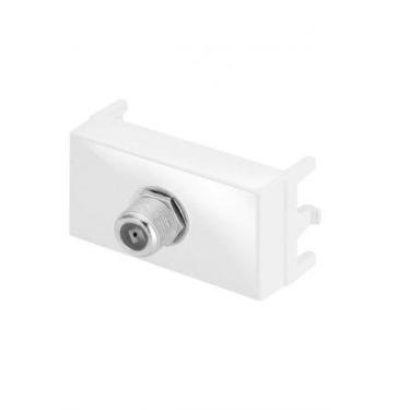 Imagem de Conjunto Módulo Tomada Antena TV Coaxial B3 Branco PA019412 - MARGIRIU