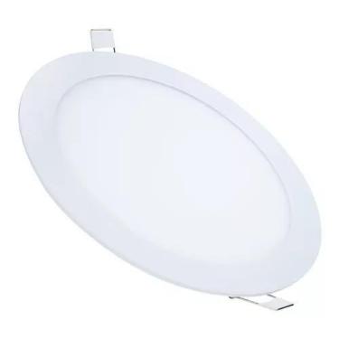 Imagem de Painel led embutir redondo 12w 3000k luz amarela bivolt - BLUMENAU ILU