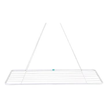 Imagem de VARAL DE TETO MOR 1,40X0,56 6008 BRANCO - Ideal para espaços pequenos