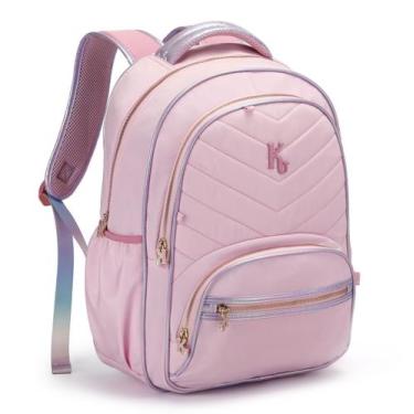 Imagem de Mochila Kika Escolar Feminina Grande Forrada Para Notebook - D Present