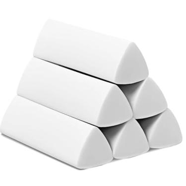 Imagem de 5 borrachas de lápis triangulares, borrachas brancas sem poeira para arte, desenho, esboço, para escola, escritório
