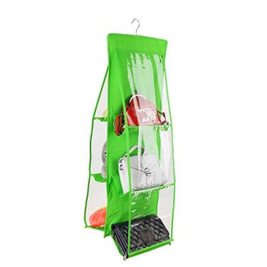 Imagem de Bolsa de Armazenamento Tecido Não Grande Capacidade Suspensa Multicamadas com 6 Bolsos Perspectiva Anti- Cabideiro Prateleira Armário Doméstico para Organização