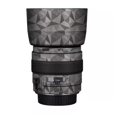 Imagem de EF 100 2 adesivo para lente de câmera revestimento protetor de corpo película protetora para Canon EF 100 mm F2 USM (titânio triangular)
