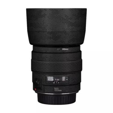 Imagem de EF 100 2 adesivo para lente de câmera revestimento protetor de corpo película protetora para Canon EF 100 mm F2 USM (Mamba Preto)