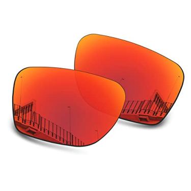 Imagem de Well-aimed Lentes de reposição polarizadas de 1,5 mm para óculos de sol Oakley Sylas OO9448, antiarranhões, resistente a impactos, proteção UV, irídio vermelho