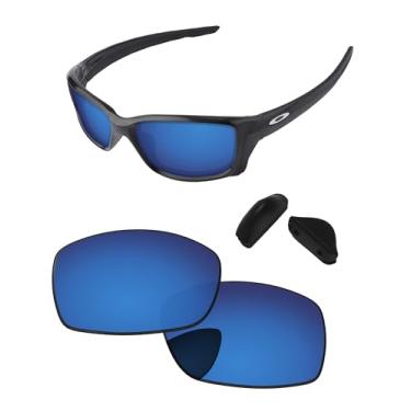 Imagem de PapaViva Lentes de reposição para Oakley Straightlink OO9331 61 mm/Straightlink Asian Fit OO9336 61 mm Óculos de sol Deep Water Pro+ Polarizado antirreflexo