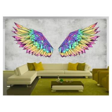 Imagem de Papel De Parede 3D Arte Asas Selfie Insta Cores 3,5M Tra370 - Você Dec
