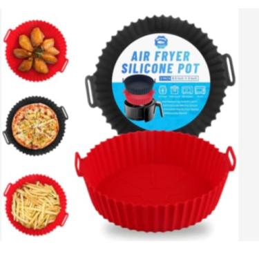 Imagem de Kit com 2 Formas de Silicone para Air Fryer – Antiaderente, Reutilizável, Resistente ao Calor – Para Forno e Micro-ondas