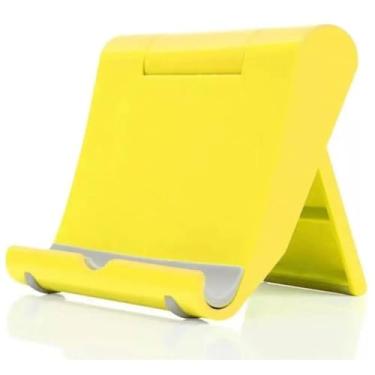 Imagem de 1 suporte de celular para mesa – ultraleve de 42,5 g, suporte dobrável para telefone e tablet (amarelo)