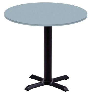 Imagem de Mesa ô Ferro Preto 74 Cm (alt) Base Em X Tampo Mdp Redondo 60 Cm (larg) X 2,50 Cm (alt) Cinza