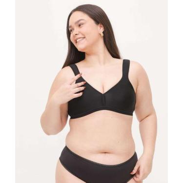 Imagem de Sutiã Com Base Sem Bojo Olimpo Conforto DeMillus-05032, 50, Preto