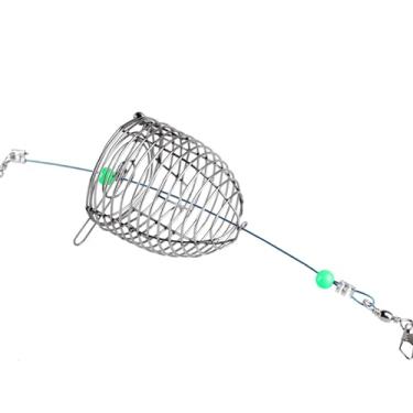 Imagem de Cesto de Armadilha para Isca Pesca Aço Inoxidável Jaula Acessórios Equipamento