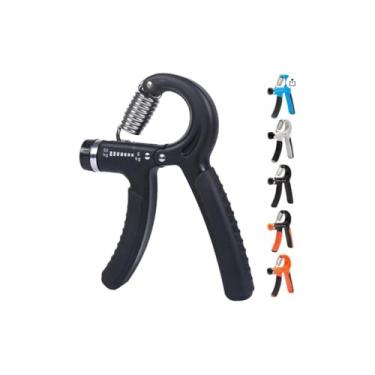 Imagem de Hand Grip com Mola Ajustável, 5kg a 60kg, Preto, Plástico e Metal, Antiderrapante, 16x10cm, para Fortalecimento de Mãos e Antebraços