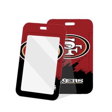 Imagem de 1 pacote de carretel retrátil resistente com suporte de crachá de plástico rígido deslizante vertical para enfermeiros, professores e cartões de identificação de escritório (4999)